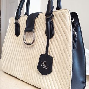 NWT ~ LAUREN Ralph Lauren Caviar City Satchel